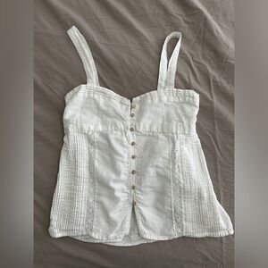 Zara Eyelet Strappy Top (Size Small)